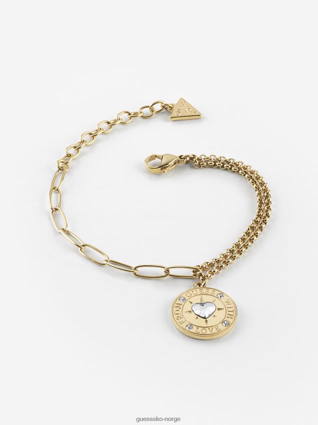 Guess fra with love gullarmbånd gull unisex F0LJ804178