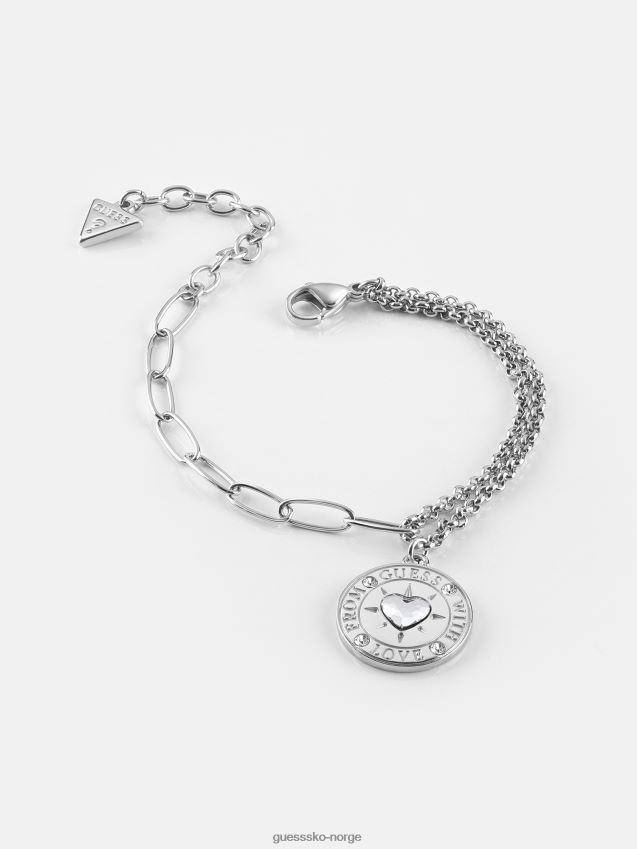 Guess fra with love sølvarmbånd sølv unisex F0LJ804263