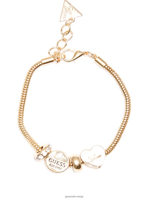 Guess gull gull-tone slange kjede sjarm armbånd gull unisex F0LJ807732