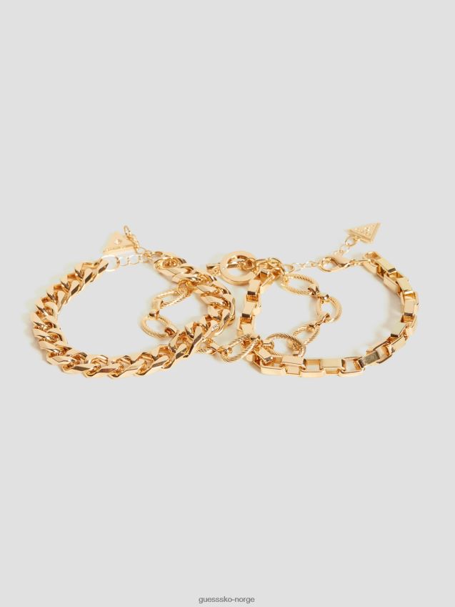 Guess gull-tone kjede armbånd sett gull gull unisex F0LJ8010155