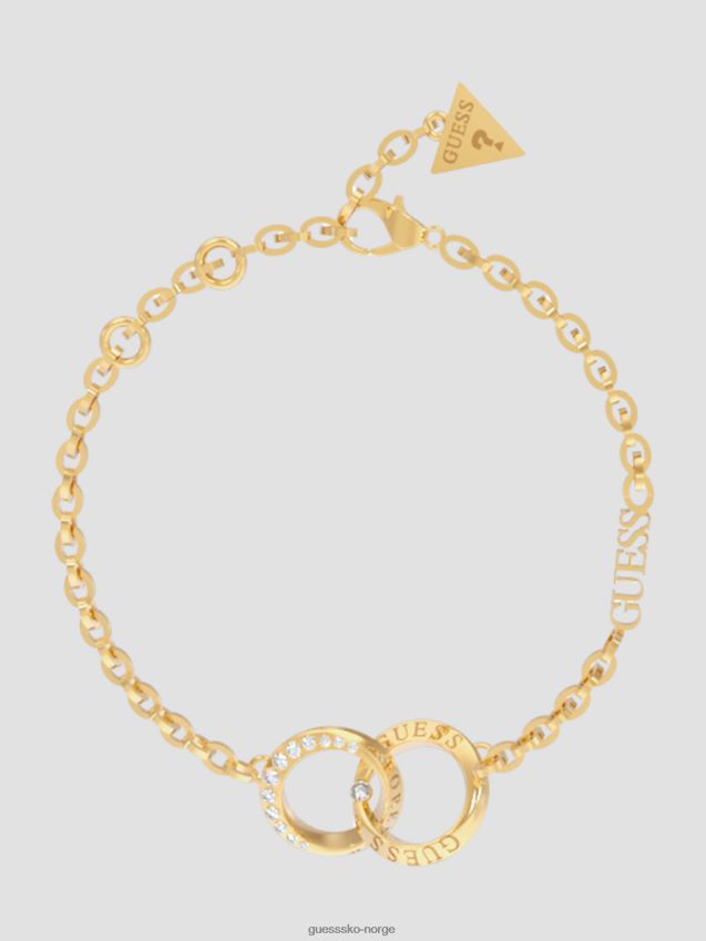 Guess gult gull gull-tone evig lenke armbånd gult gull unisex F0LJ8010152
