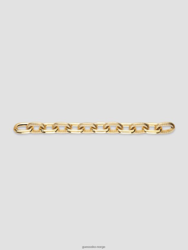 Guess gult gull gull-tone teksturert kjede armbånd gult gull unisex F0LJ8010074