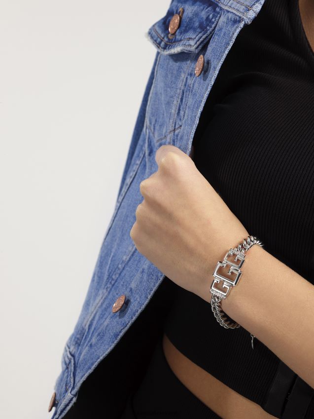 Guess ikonisk-glam-bangle-armbånd sølv sølv unisex F0LJ806005