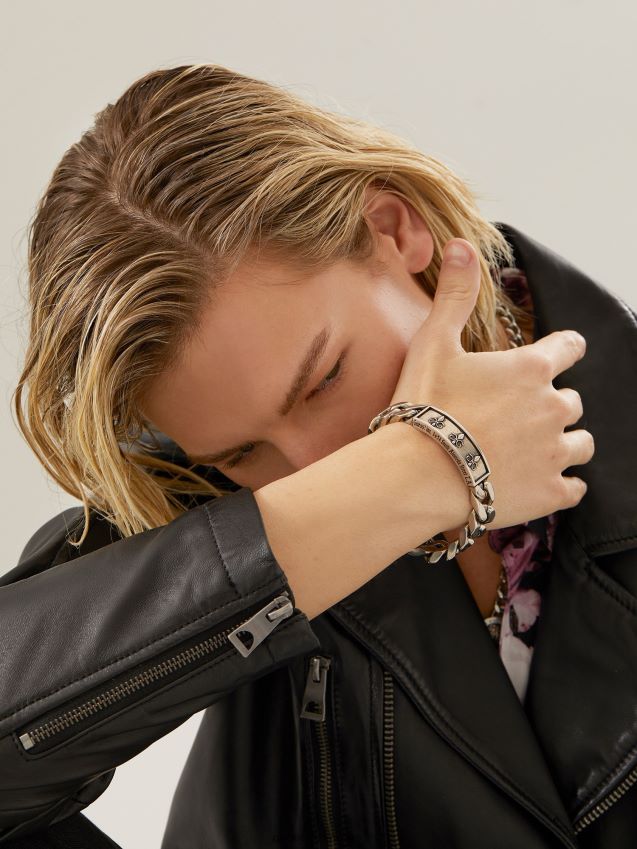 Guess knight flower\' armbånd sølv sølv unisex F0LJ801026