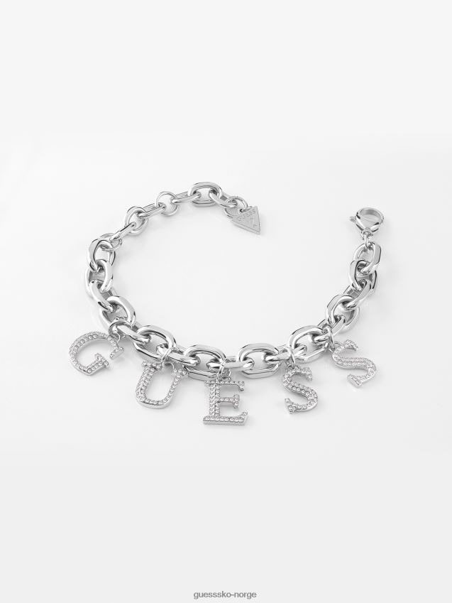 Guess krystall-harmoni-armbånd sølv sølv unisex F0LJ804678