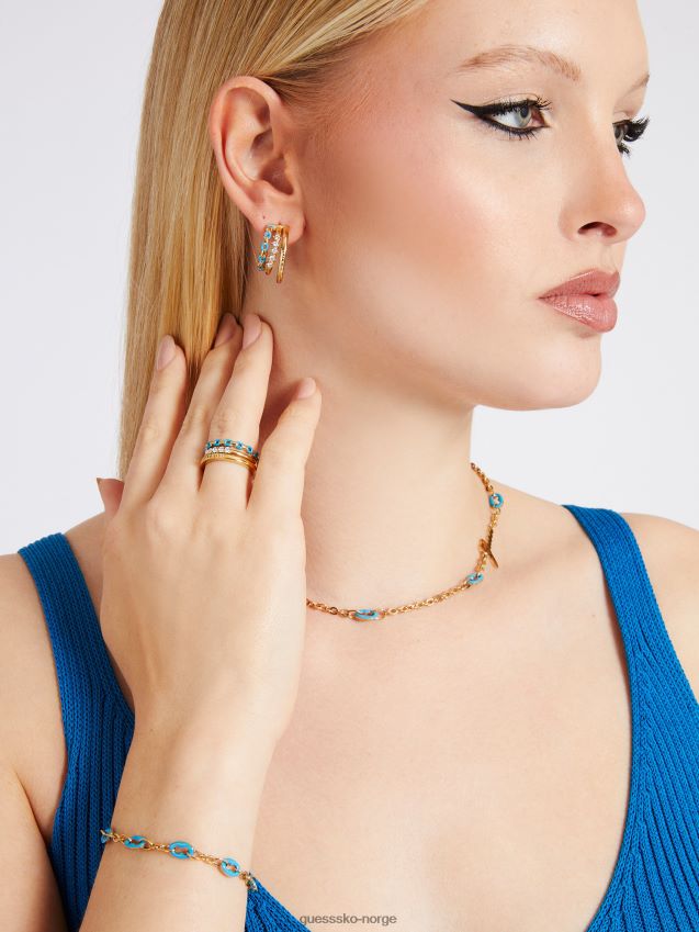 Guess poplinks armbånd lyseblått lyse blå unisex F0LJ806686