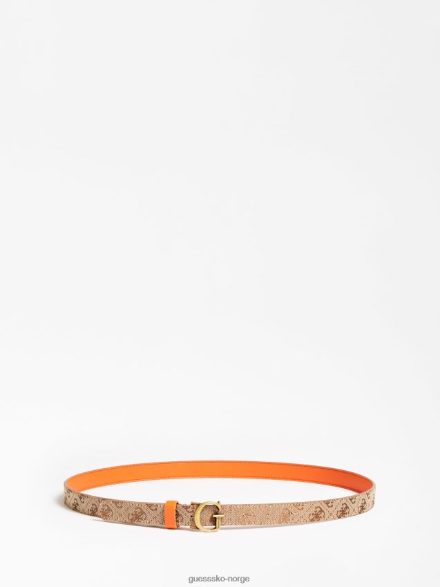 Guess aviana 4g logo belte nyanser av oransje nyanser av oransje unisex F0LJ803540