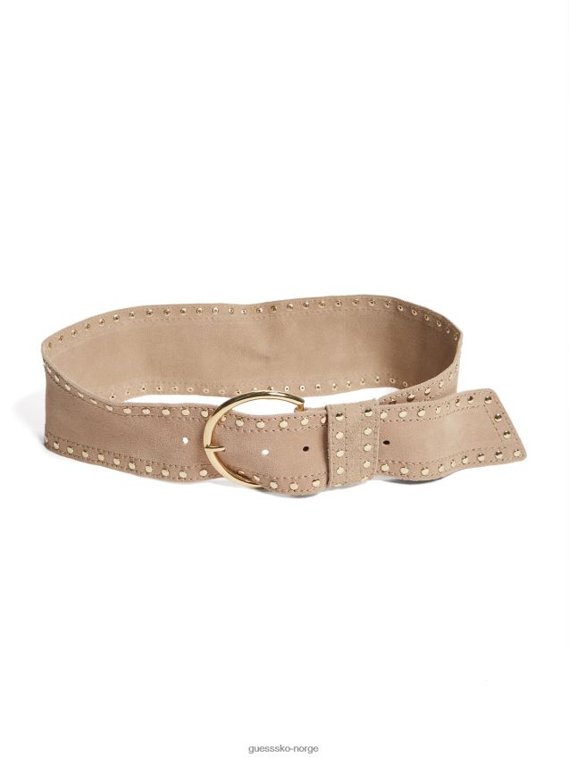 Guess belte i taupe pigger i semsket skinn taupe unisex F0LJ8010192