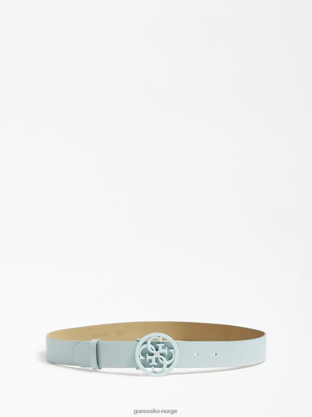 Guess blågrønt nives belte i ekte skinn blågrønn unisex F0LJ806095