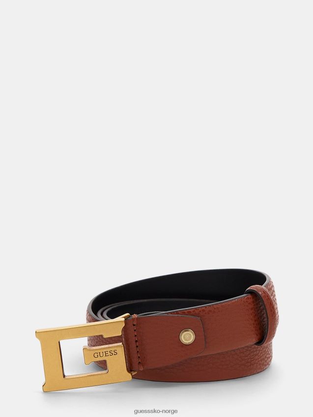 Guess brunt belte i ekte skinn brun unisex F0LJ80325