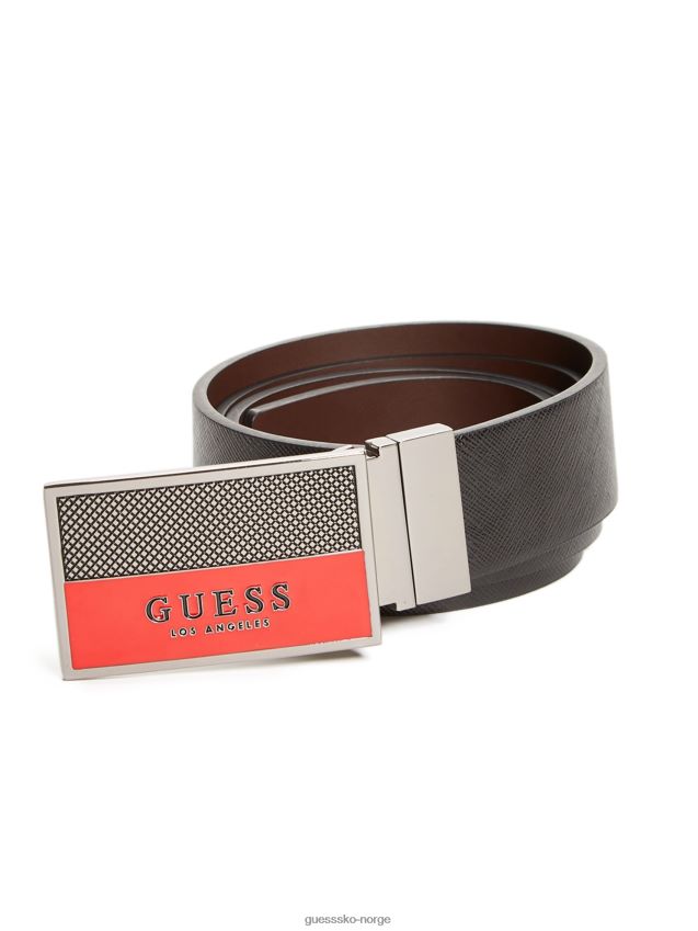 Guess emalje logo plakett belte svart svart unisex F0LJ808795