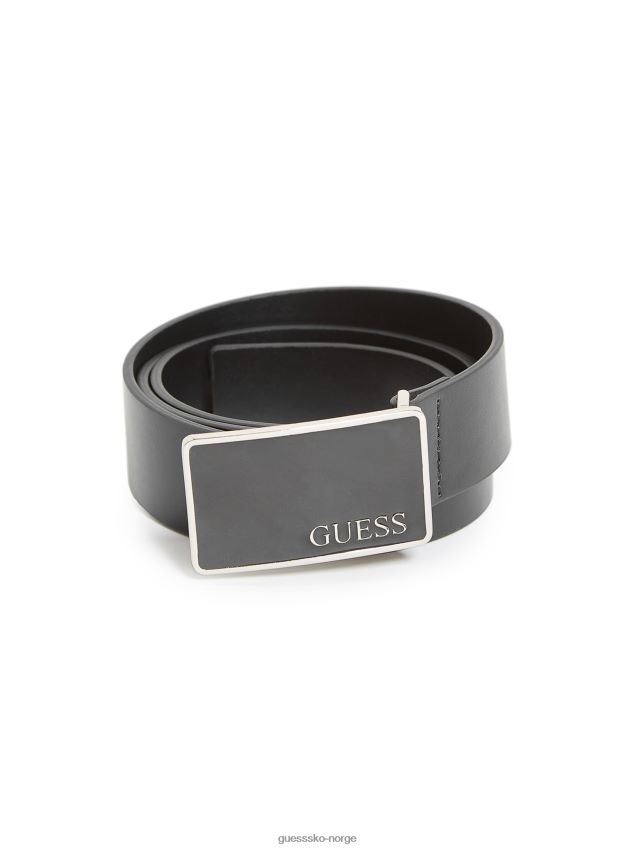 Guess emalje logo plakett belte svart svart unisex F0LJ808798
