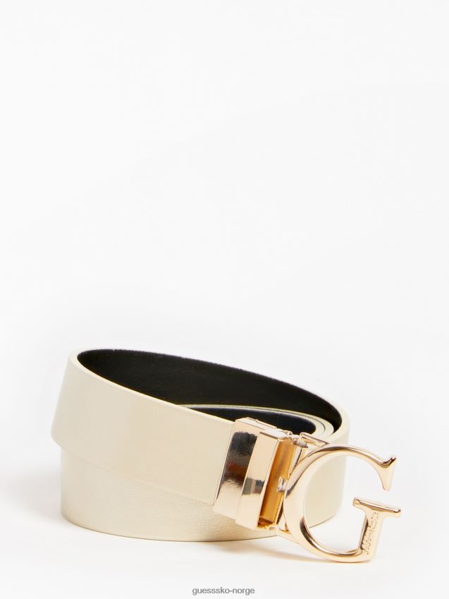 Guess foliert vendbart belte svart svart unisex F0LJ804453