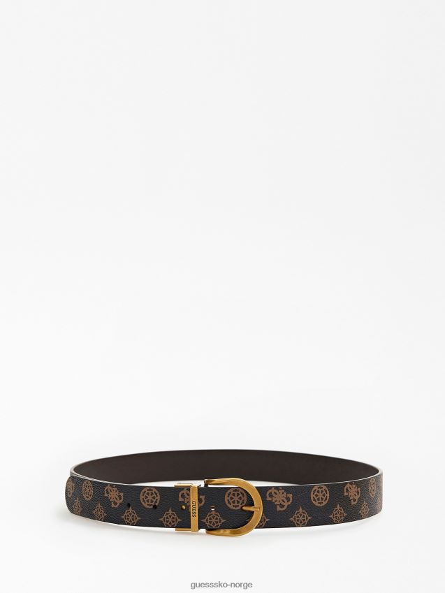 Guess g vibes 4g peony logo belte brunt brun unisex F0LJ803974