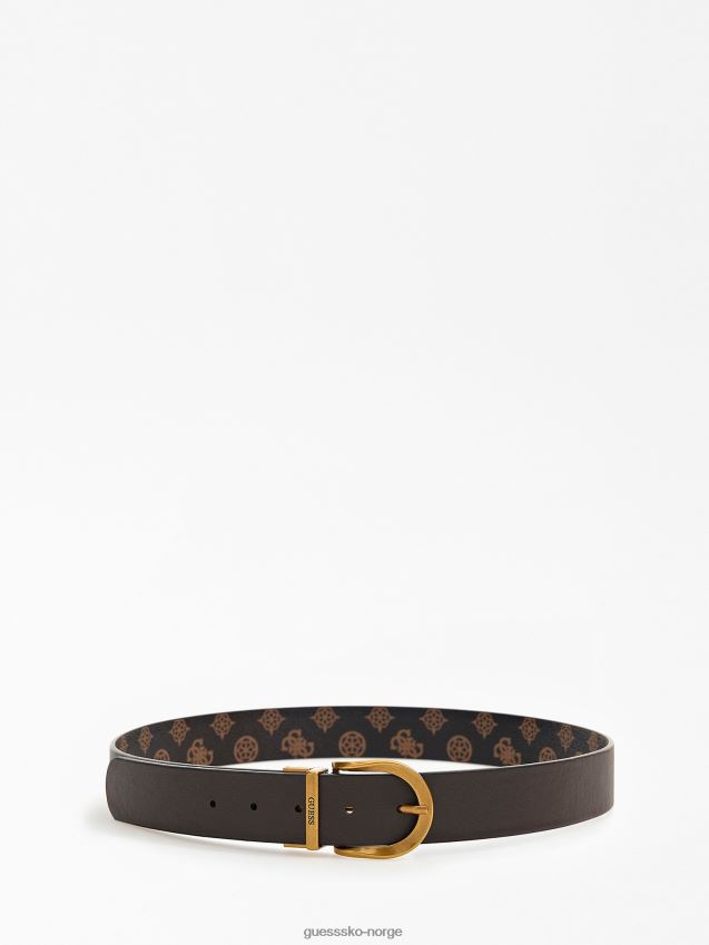 Guess g vibes 4g peony logo belte brunt brun unisex F0LJ803974