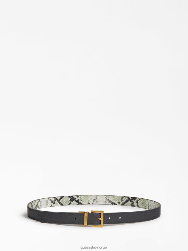 Guess grønt multi abey vendbart pythonbelte grønn multi unisex F0LJ804069