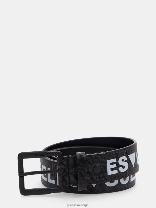 Guess salameda logo script belte svart svart unisex F0LJ801199