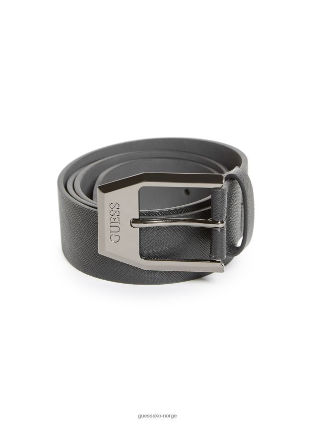 Guess svart belte med logotrykk svart unisex F0LJ808794