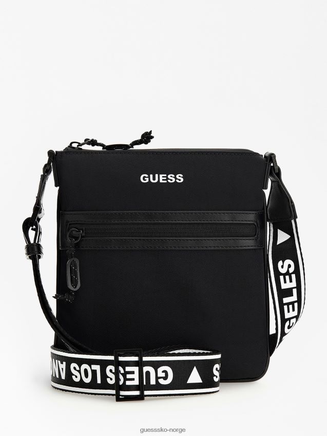 Guess svart logo certosa tech crossbody-veske svart unisex F0LJ801636