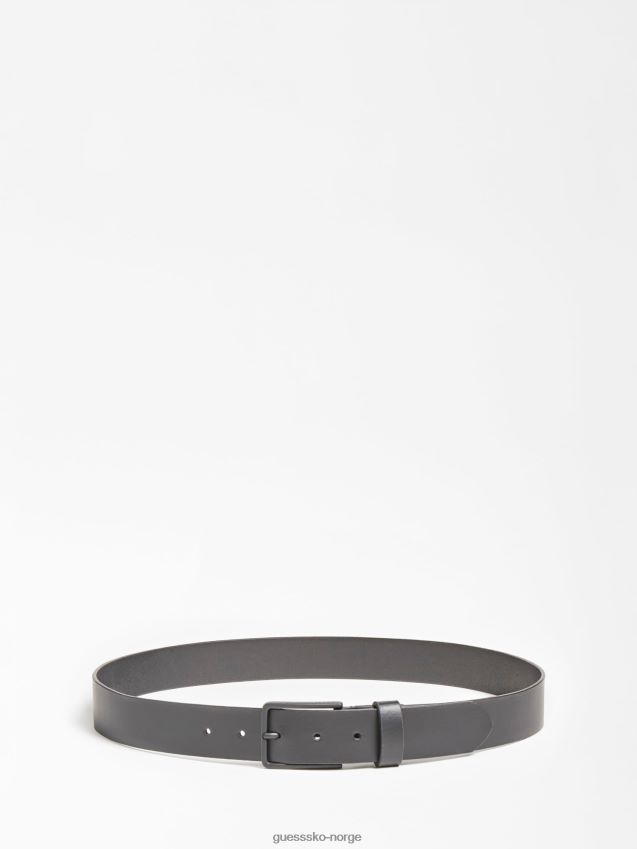 Guess svart luksus belte i ekte skinn svart unisex F0LJ80803