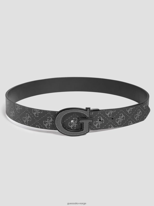 Guess svart reversibelt belte med g-logospenne svart unisex F0LJ8010867