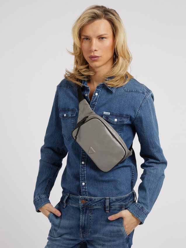 Guess trekantlogo certosa tech belteveske grå multi grå multi unisex F0LJ80984