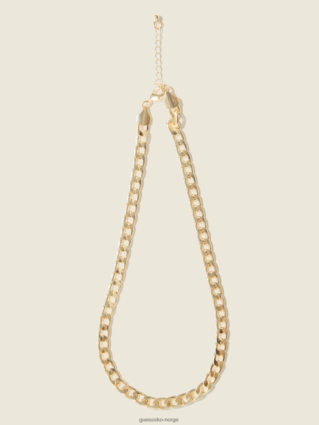 Guess 14k gullbelagt kantkjedekjede gull gull unisex F0LJ8010264