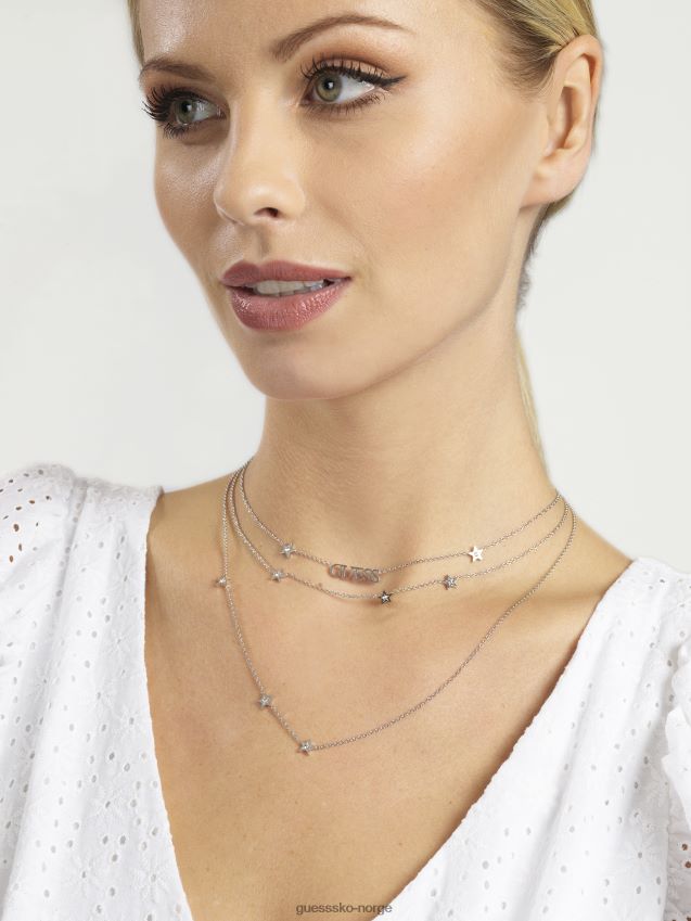 Guess en-stjerne-er-født-kjede sølv sølv unisex F0LJ804321