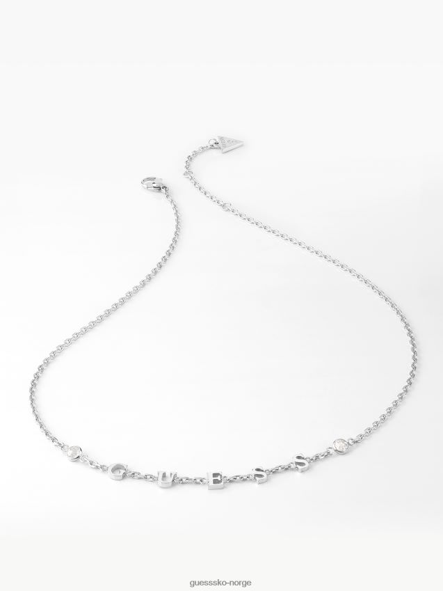 Guess krystall-harmoni-kjede sølv sølv unisex F0LJ804340