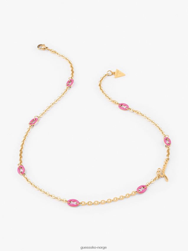 Guess rosa kjede med poplinks rosa unisex F0LJ805910
