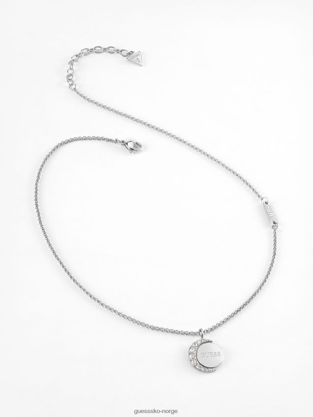Guess sølv månefases halskjede sølv unisex F0LJ804491