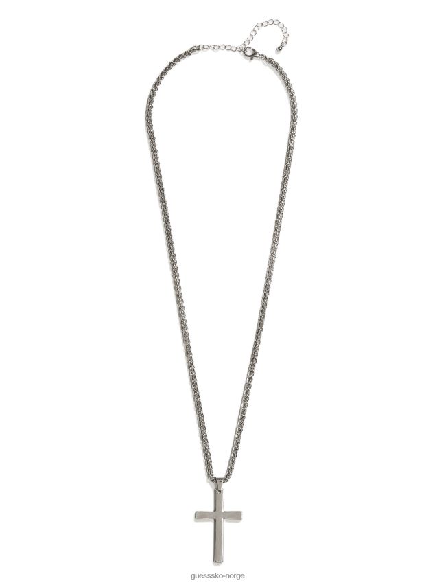 Guess sølv-tone kors kjede sølv sølv unisex F0LJ8011055