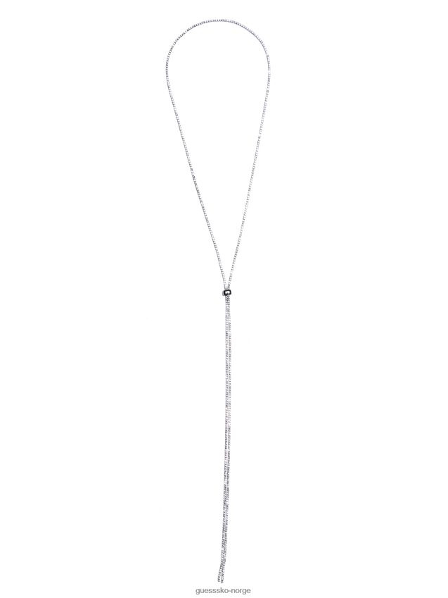 Guess sølv-tone rhinestone bolo kjede sølv sølv unisex F0LJ807801