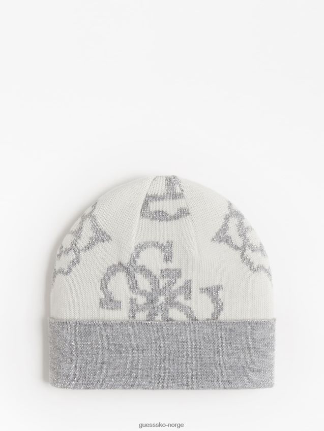 Guess 4g logo peon beanie lue hvit hvit unisex F0LJ804052