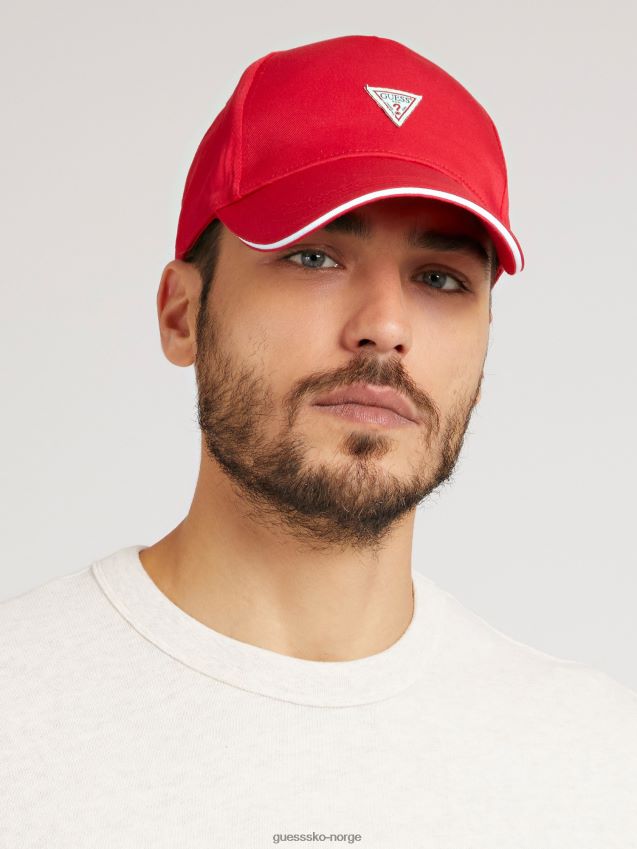 Guess baseballcaps med rød trekantlogo rød unisex F0LJ80292