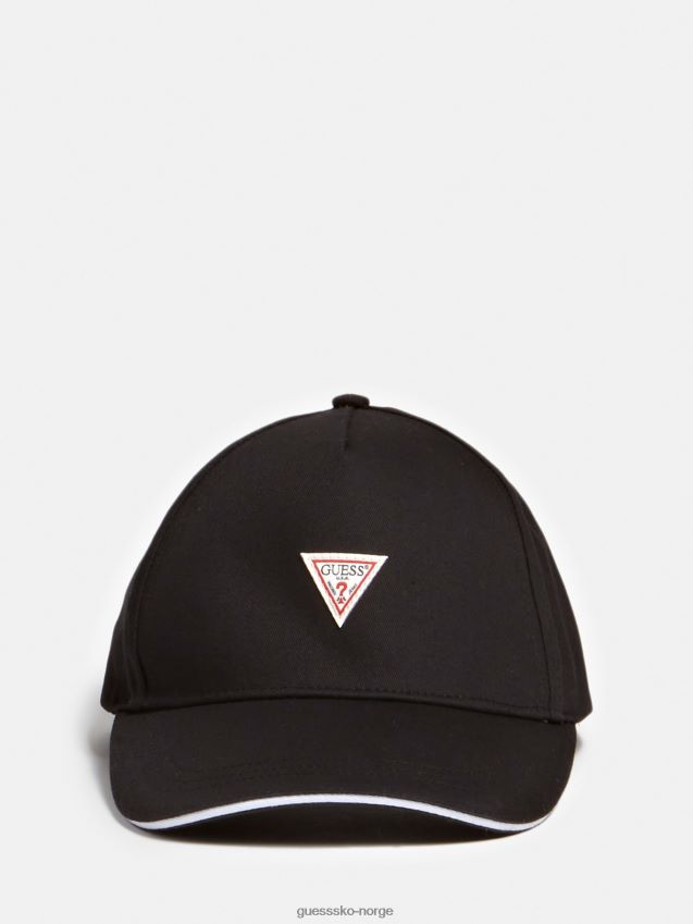 Guess baseballcaps med trekantlogo svart svart unisex F0LJ801007