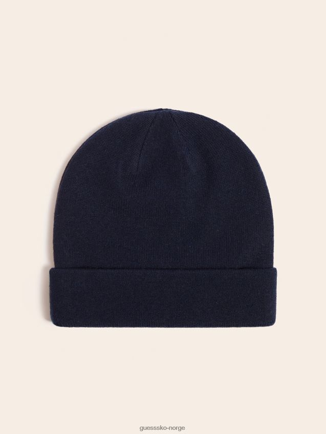 Guess blå lue i kashmirblanding i marciano blå unisex F0LJ801129
