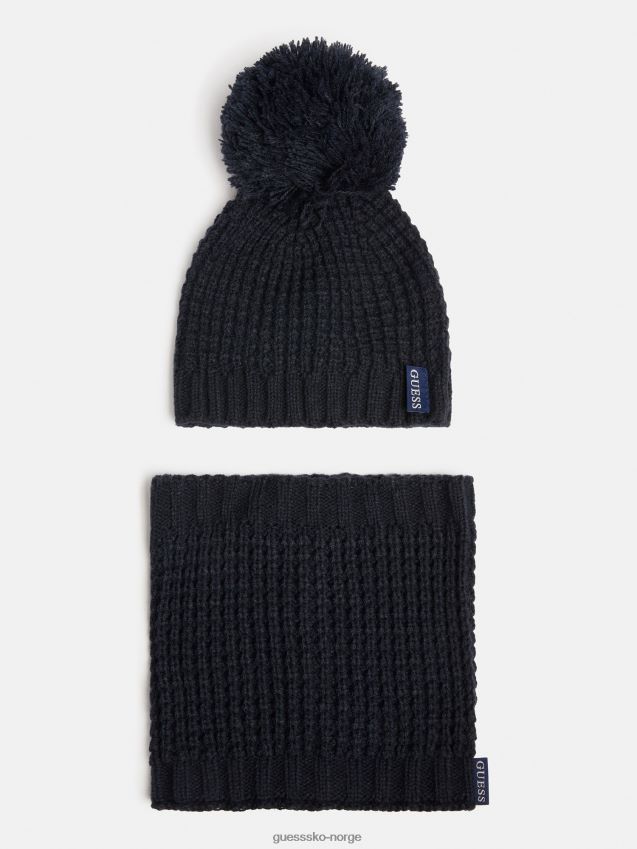 Guess blå lue og skjerfsett blå unisex F0LJ801765