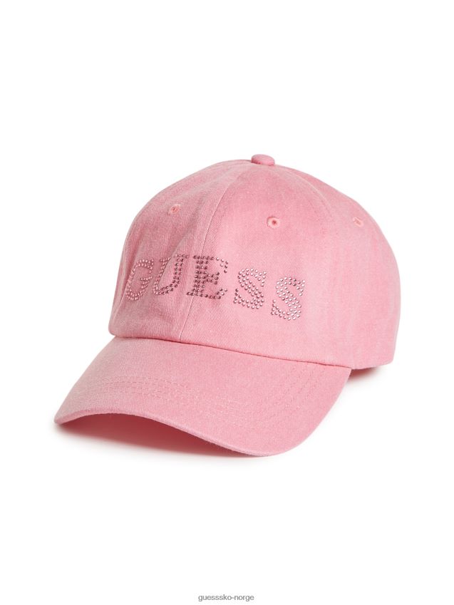 Guess blush rhinestone denim baseballhatt rødme unisex F0LJ807779
