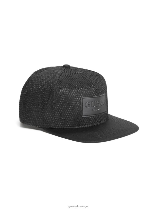 Guess dave mesh snapback lue med flat brem svart svart unisex F0LJ8011062