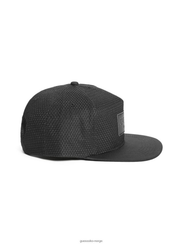 Guess dave mesh snapback lue med flat brem svart svart unisex F0LJ8011062