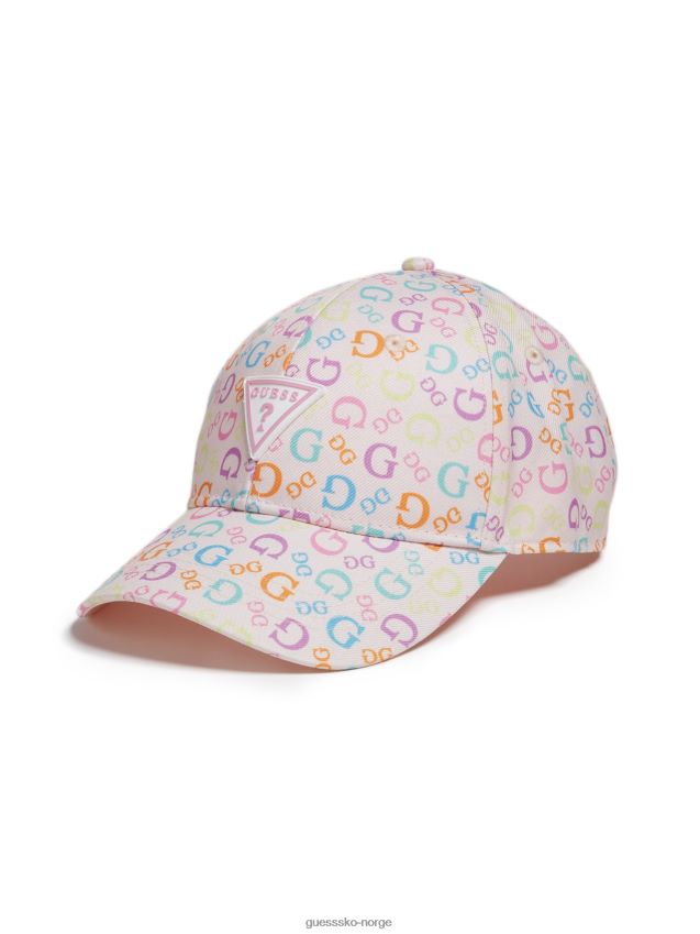 Guess fargerik logo baseballhatt blush rødme unisex F0LJ808944