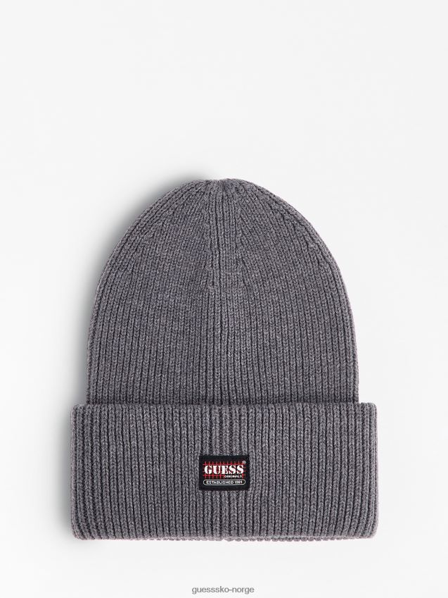 Guess grå lue med logo foran grå unisex F0LJ801700