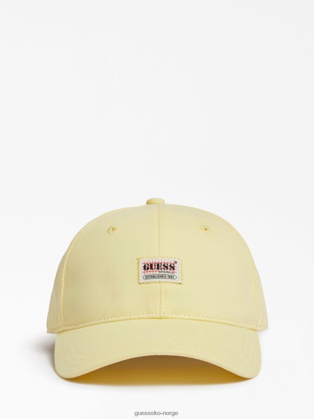 Guess gul baseballcaps med logo foran gul unisex F0LJ801197