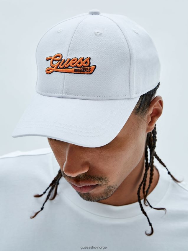 Guess hvit baseballcaps med logo foran hvit unisex F0LJ804191