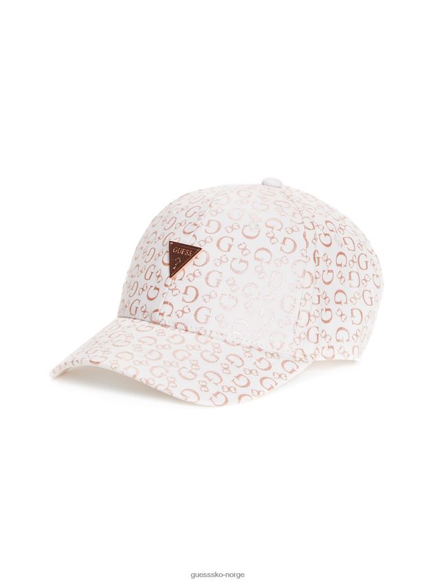Guess hvit baseballhatt med multimetallisk logotrykk hvit multi unisex F0LJ807694