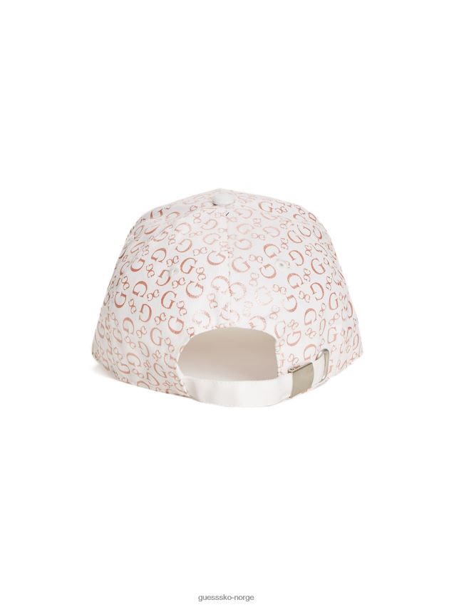 Guess hvit baseballhatt med multimetallisk logotrykk hvit multi unisex F0LJ807694