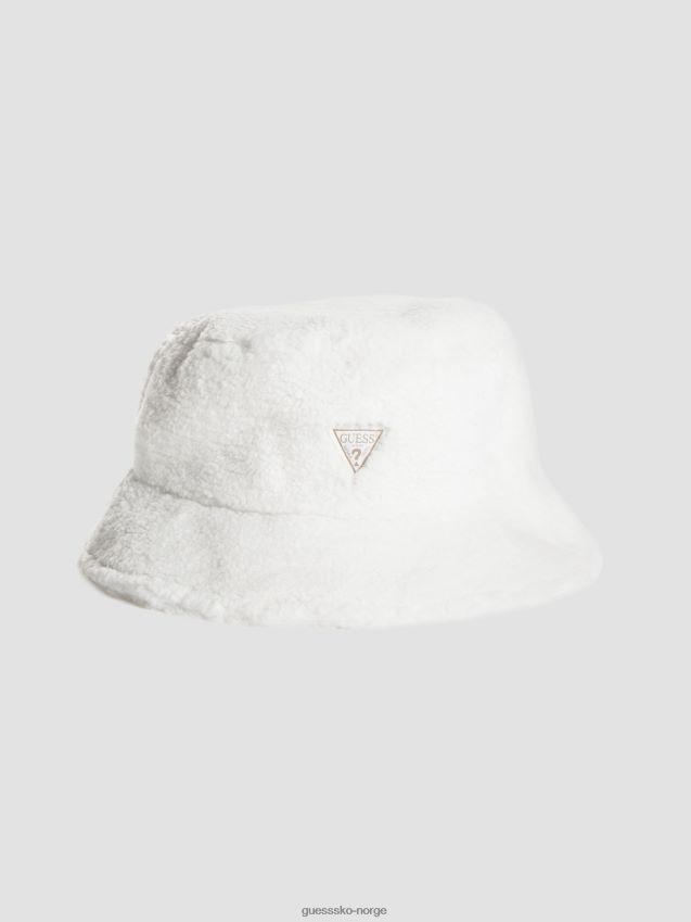 Guess hvit sherpa bøttehatt hvit unisex F0LJ8010065