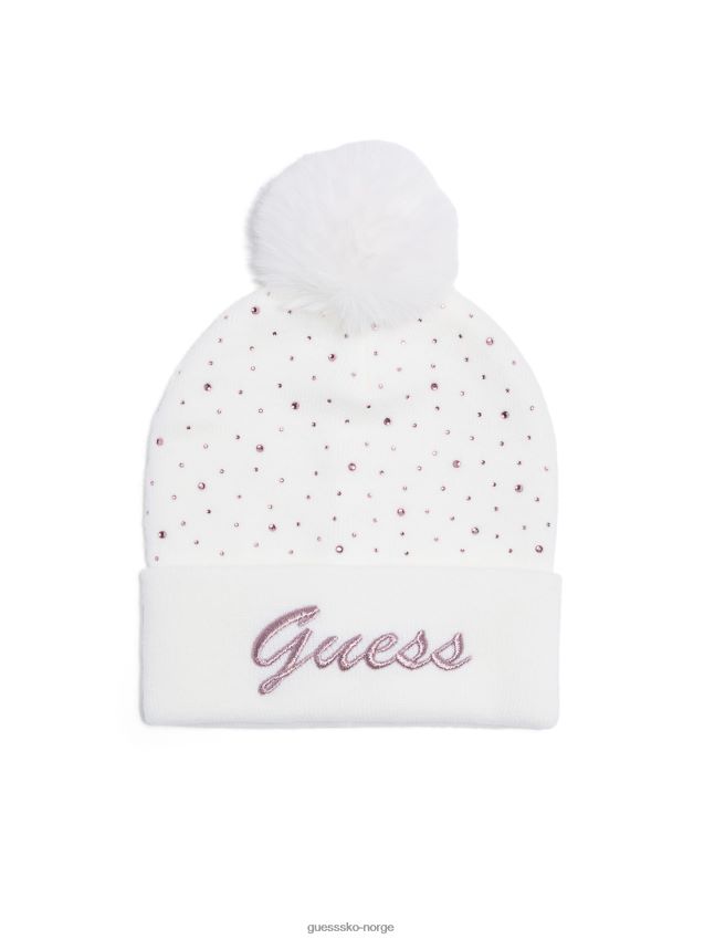 Guess krem rhinestone logo pom lue krem unisex F0LJ809110