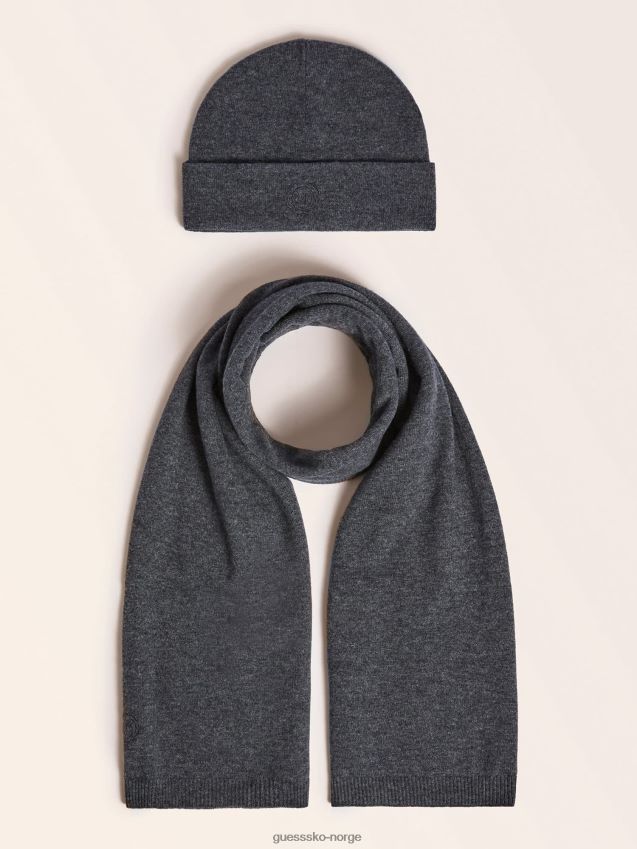 Guess marciano skjerf og beanie box sett brun multi brun multi unisex F0LJ801370